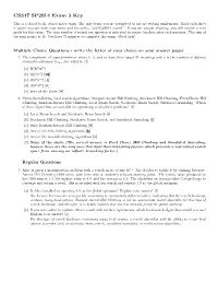 CS347 SP2014 Exam 3 Key