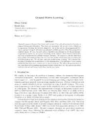 Ground Metric Learning