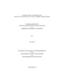 Investigation of the Romantic Themes and Tensions in Classical American Pragmatism