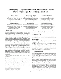Leveraging Programmable Dataplanes for a High Performance 5G User Plane Function