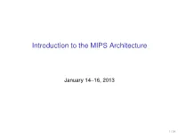 MIPS Architecture