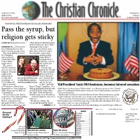 Pass the Syrup, but Religion Gets Sticky by BOBBY ROSS JR