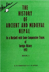 The History of Ancient and Medieval Nepal