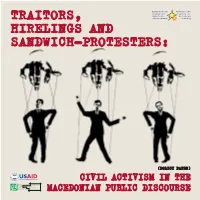 Civil Activism in Macedonian Public Discourse: (Policy Paper)