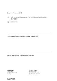 Conditional Sale and Development Agreement