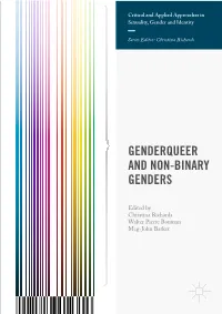 Genderqueer and Non-Binary Genders