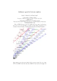 Software Speed of Stream Ciphers