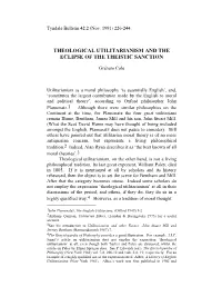 Theological Utilitarianism and the Eclipse of the Theistic Sanction