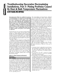 Troubleshooting Decorative Electroplating Installations, Part 5