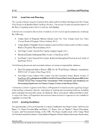 3.1.6 Land Use and Planning