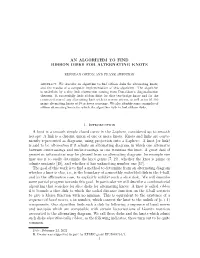 An Algorithm to Find Ribbon Disks for Alternating Knots