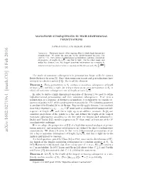 Arxiv:1602.02719V1 [Math.CO] 8 Feb 2016 Monotonicity
