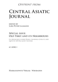 Central Asiatic Journal Edited by Lars Peter Laamann