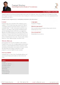 Feargal Sharkey Speaker Profile