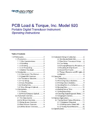 PCB Load & Torque, Inc. Model