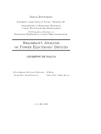 Reliability Analysis of Power Electronic Devices