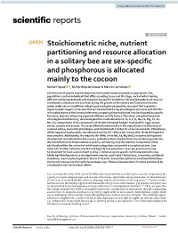 Stoichiometric Niche, Nutrient Partitioning and Resource Allocation