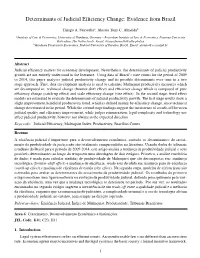 Determinants of Judicial Efficiency Change: Evidence from Brazil