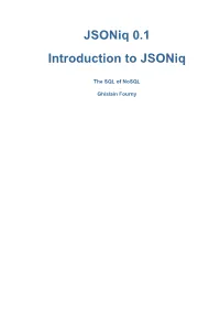 Introduction to Jsoniq
