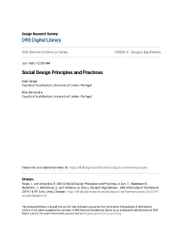 Social Design Principles and Practices