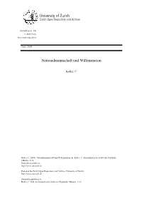 University of Zurich Posted at the Zurich Open Repository and Archive, University of Zurich