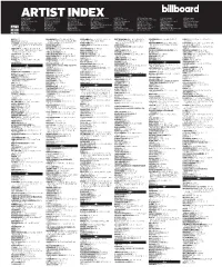 ARTIST INDEX(Continued)