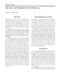 Use of Cantharidin for Verruca