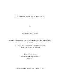 Geometry of Dirac Operators