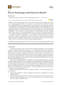 Process Technologies and Projects for Biolpg
