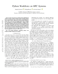 Python Workflows on HPC Systems