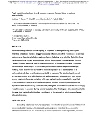 Rapid Evolution of Primate Type 2 Immune Response Factors Linked to Asthma Susceptibility