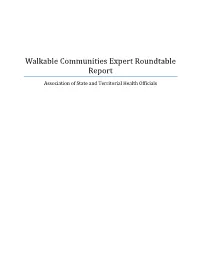 Walkable Communities Expert Roundtable Report