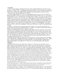 1. Description 1.1 Name of Society, Language, and Language Family: the Society Is Called the Wintu People