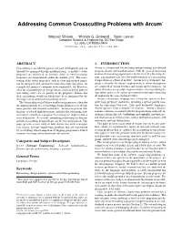Addressing Common Crosscutting Problems with Arcum∗