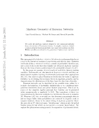 Algebraic Geometry of Bayesian Networks
