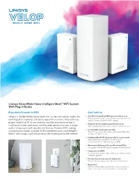 Linksys Velop Whole Home Intelligent Mesh™ Wifi System with Plug-In Nodes