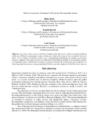 Matrix Factorization Technique for Movielens Recommender System