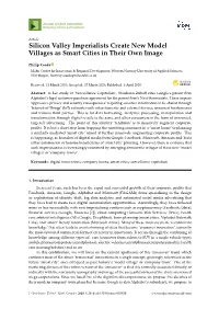 Silicon Valley Imperialists Create New Model Villages As Smart Cities in Their Own Image
