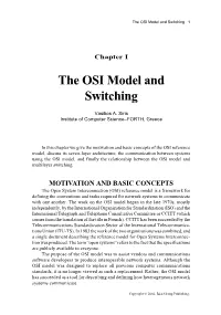 The OSI Model and Switching 1