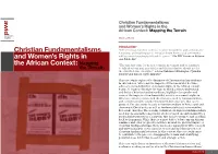 Christian Fundamentalisms and Women's Rights in the African Context