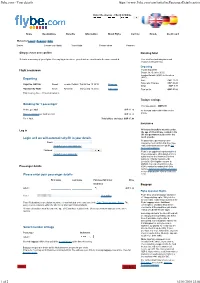 Flybe.Com - Your Details