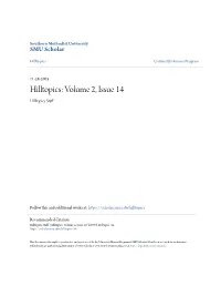 Hilltopics: Volume 2, Issue 14 Hilltopics Staff