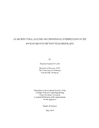 AN ARCHITECTURAL ANALYSIS and DEPOSITIONAL INTERPRETATION of the DOCKUM GROUP in the WEST TEXAS HIGH PLAINS by Grayson Hayworth