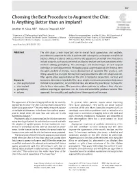 Choosing the Best Procedure to Augment the Chin: Is Anything Better Than an Implant?
