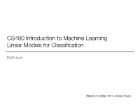 Linear Models for Classification