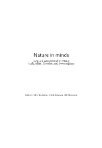 Nature in Minds Jacques Gandebeuf Meeting Icelanders, Swedes and Norwegians