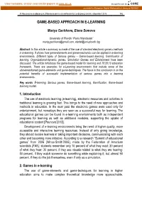Game-Based Approach in E-Learning