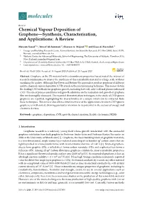 Chemical Vapour Deposition of Graphene—Synthesis, Characterisation, and Applications: a Review
