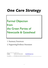 Green Party Objection to Core Strategy