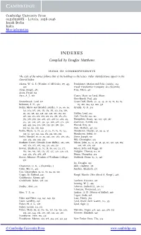INDEXES Compiled by Douglas Matthews
